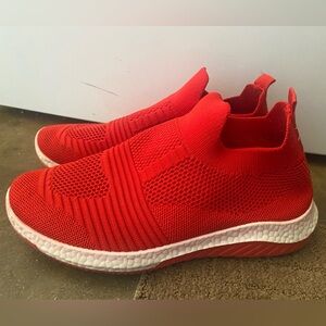 Danskin red slip-on sneakers